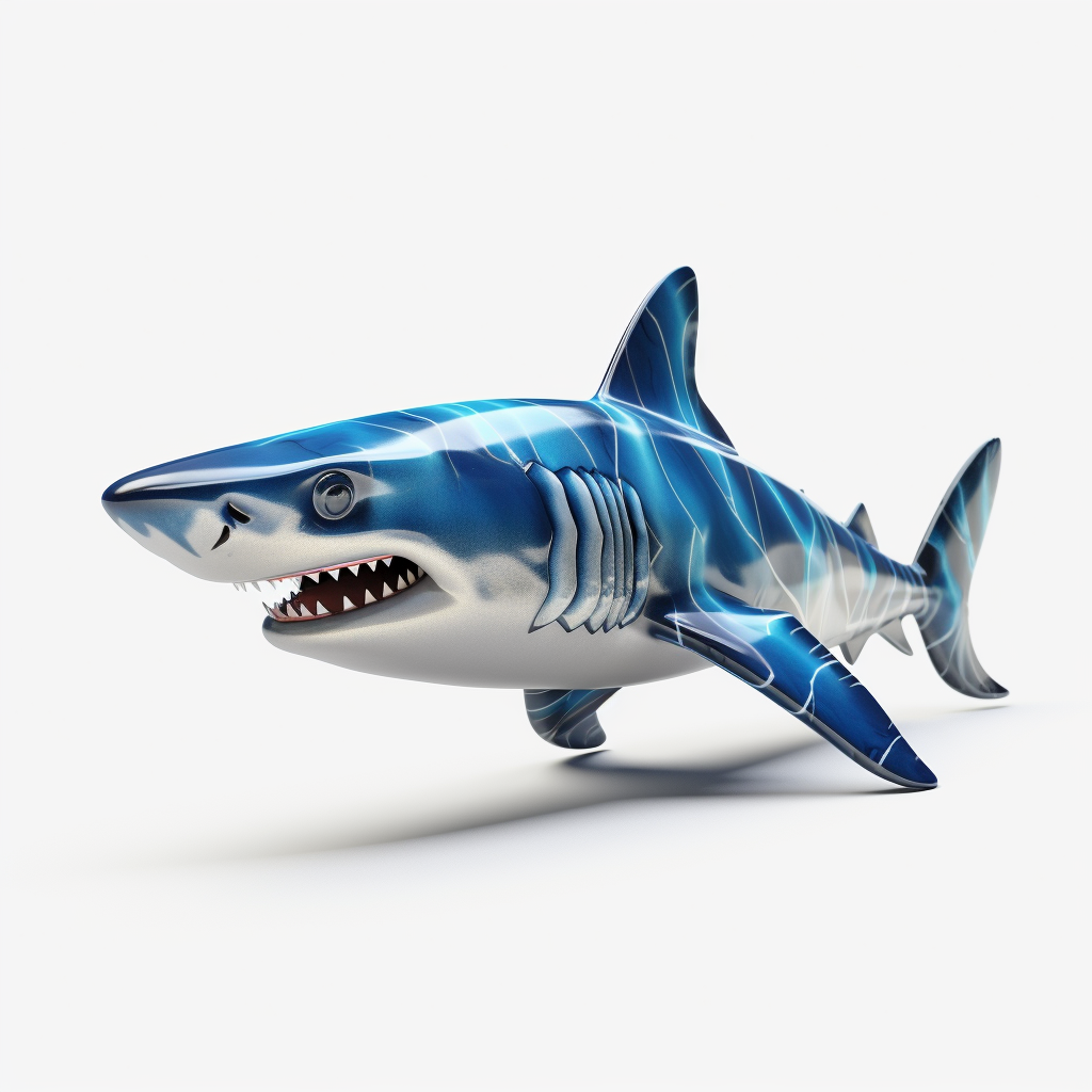 生产定制PVC注塑玩具电动遥控鲨鱼会游泳充电仿真模型解压玩具